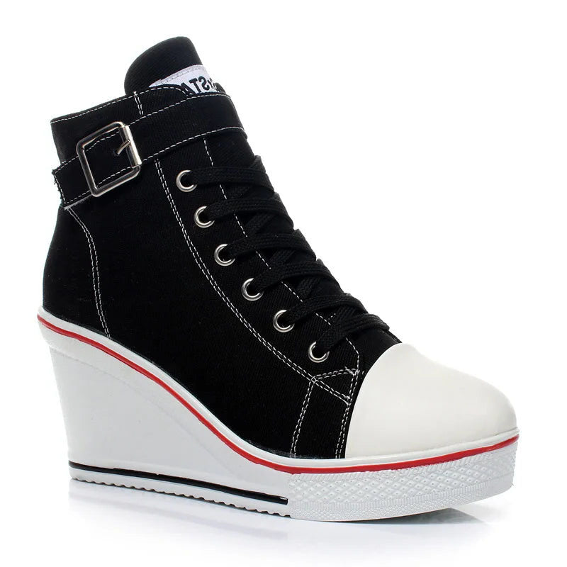 Funki Findz | Boots | Women's High Top Platform Wedge Sneaker