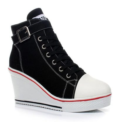 Funki Findz | Boots | Women's High Top Platform Wedge Sneaker