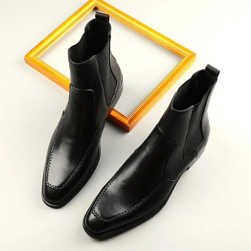 Funki Findz | Boots | Men's Elegant Leather Chelsea Ankle Boots