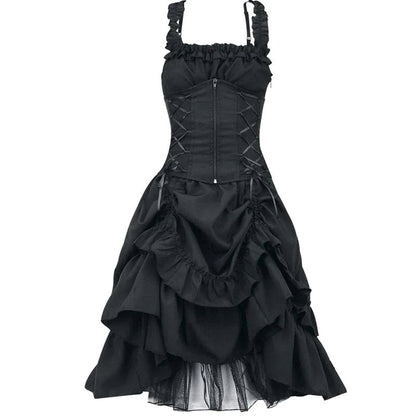 Funki Findz | Dresses | Women's Gothic Lace Up Victorian Dress