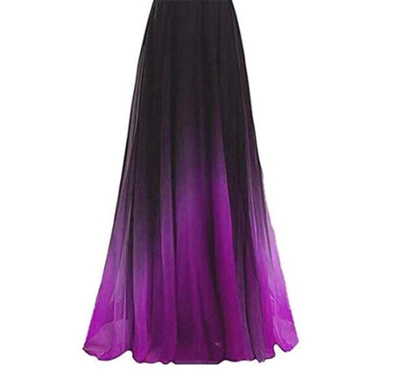 Funki Findz | Dresses | Women's Gradient Chiffon Cocktail Dress