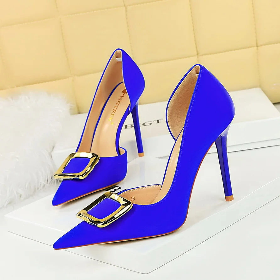 Funki Findz | Shoes | Women's Square Buckle Cut Out Pumps