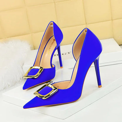 Funki Findz | Shoes | Women's Square Buckle Cut Out Pumps