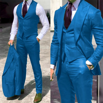 Funki Findz | Suits | Men's 3 Pcs Formal Grooms Suit | Slim Fit
