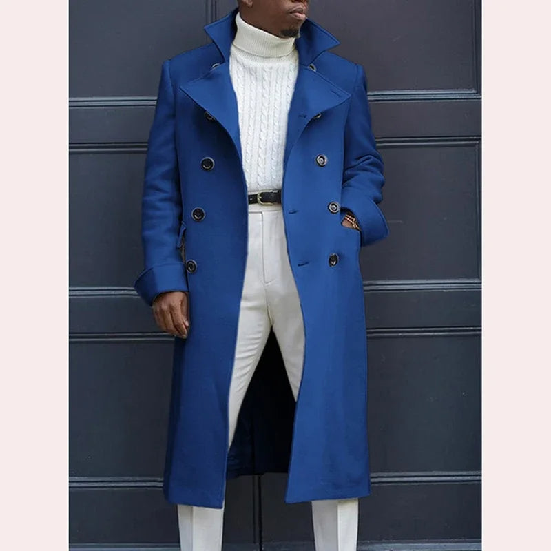 Funki Findz | Jackets | Men's Smart Double Breasted Dress Coat