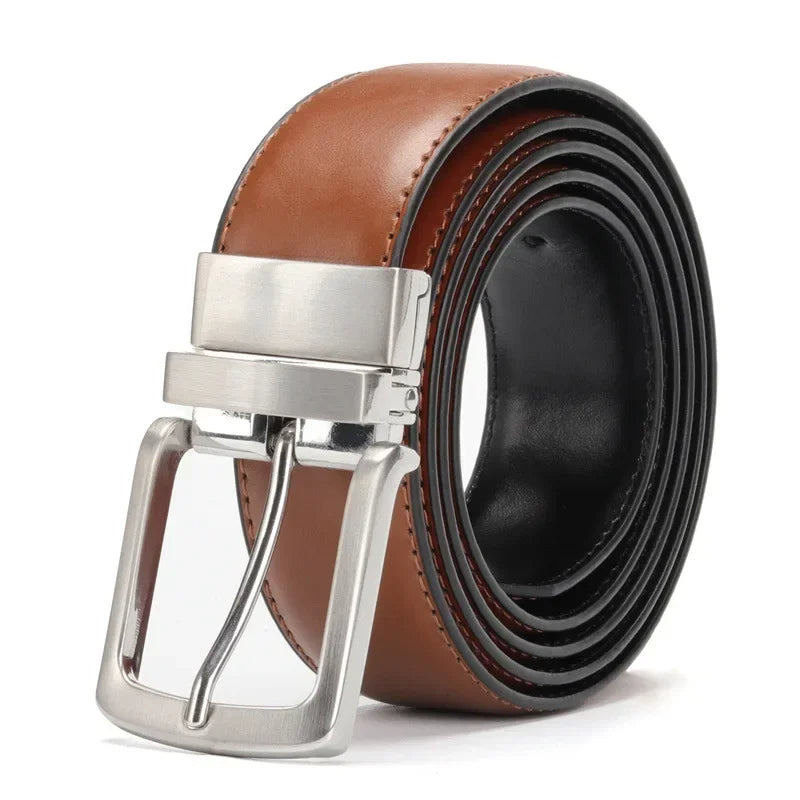 Funki Findz | Belts | Men's Luxury Leather Belt Reversible Buckle