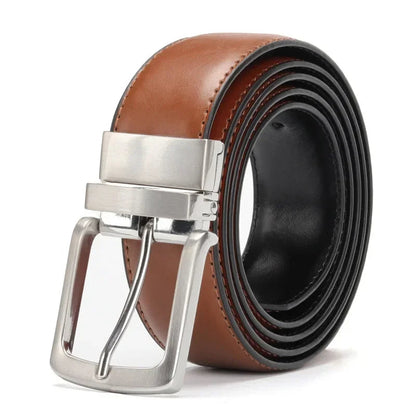 Funki Findz | Belts | Men's Luxury Leather Belt Reversible Buckle