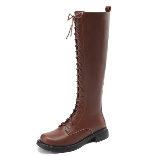 Funki Findz | Boots | Women's Real Leather Lace Up Riding Boot