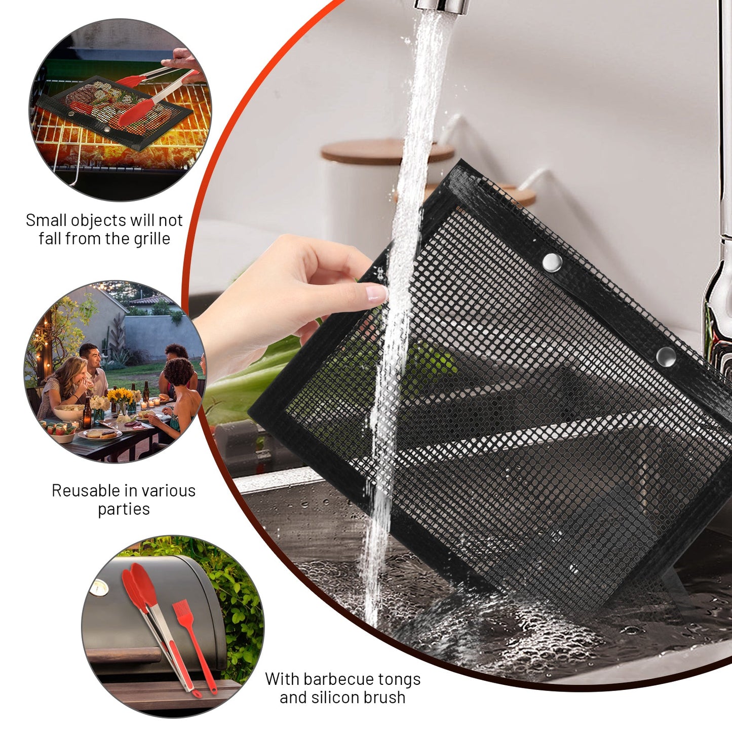 Funki Findz | Grill Bags | Non-Stick BBQ Grill Mesh Cooking Bags