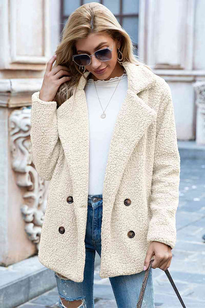 Funki Findz | Jackets | Women's Full Lapel Collar Sherpa Coat