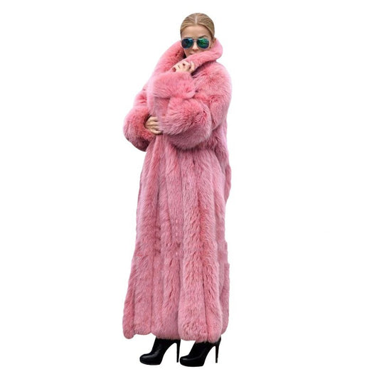 Funki Findz | Jackets | Women's Pink Faux Fur Mid-length Coat