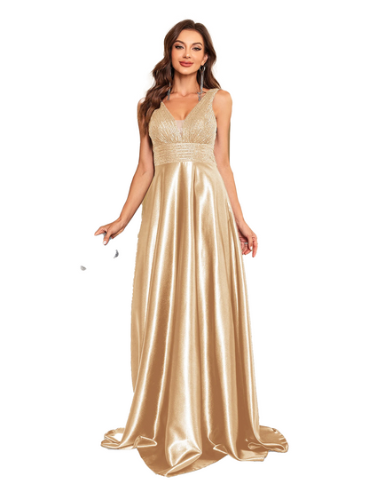 Funki Findz | Dresses | Women's Elegant Satin Sequin Dresses