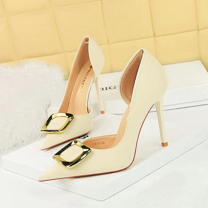 Funki Findz | Shoes | Women's Square Buckle Cut Out Pumps
