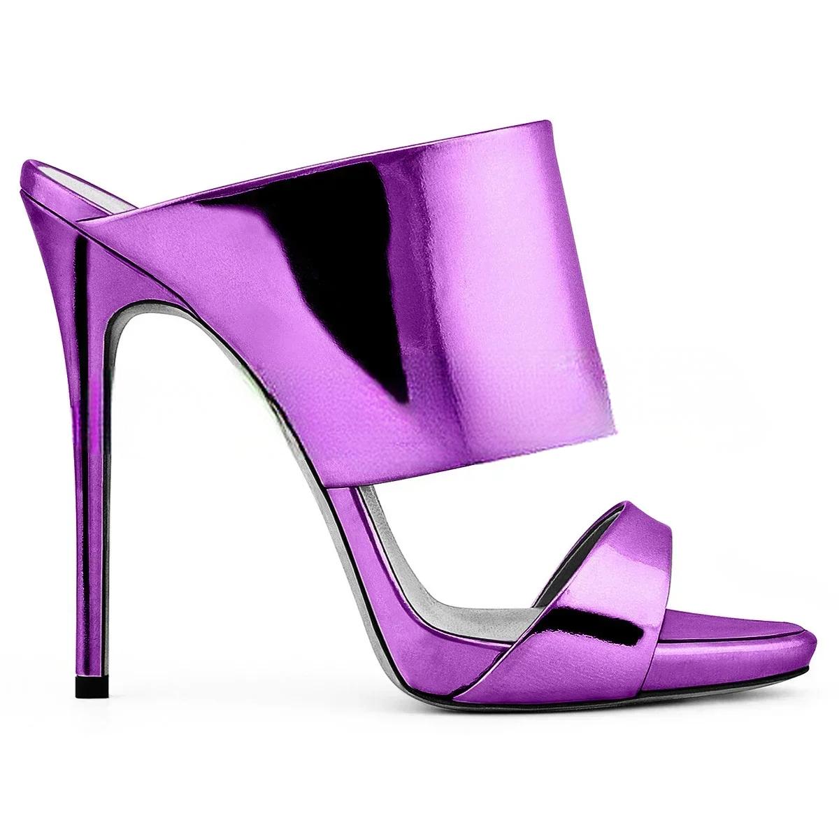 Funki Findz | Shoes | Women's Stylish Metallic High Heel Slides