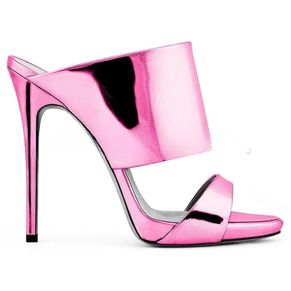 Funki Findz | Shoes | Women's Stylish Metallic High Heel Slides