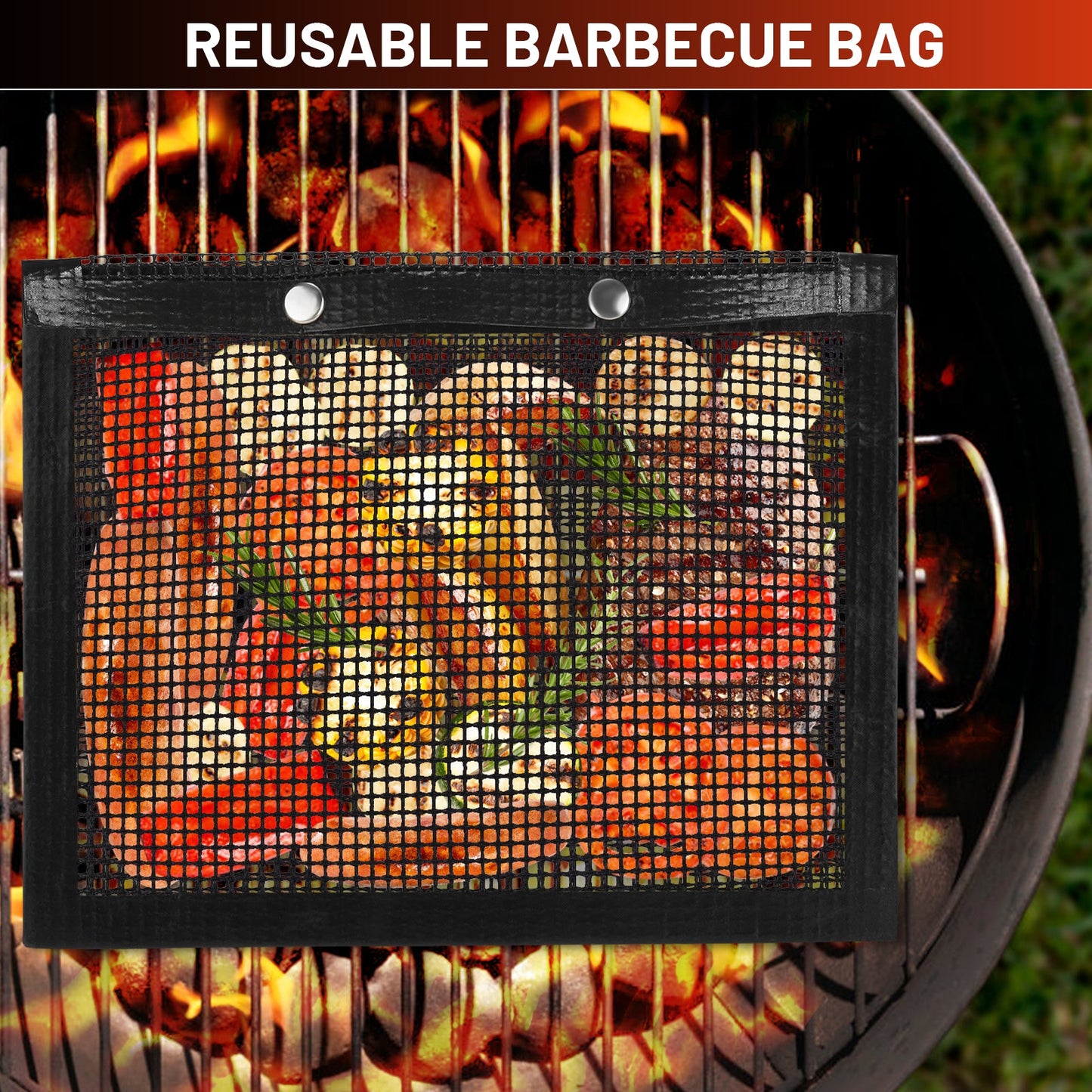 Funki Findz | Grill Bags | Non-Stick BBQ Grill Mesh Cooking Bags