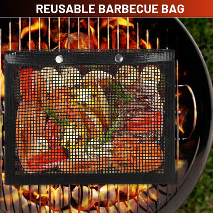 Funki Findz | Grill Bags | Non-Stick BBQ Grill Mesh Cooking Bags