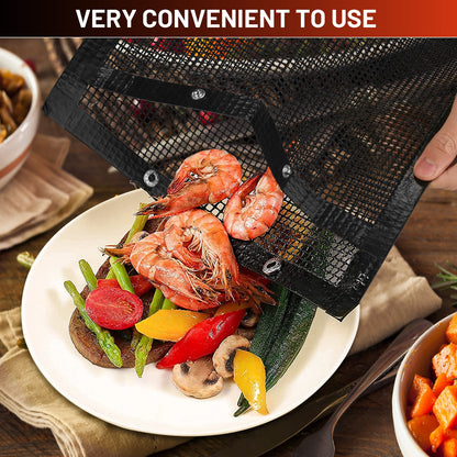 Funki Findz | Grill Bags | Non-Stick BBQ Grill Mesh Cooking Bags