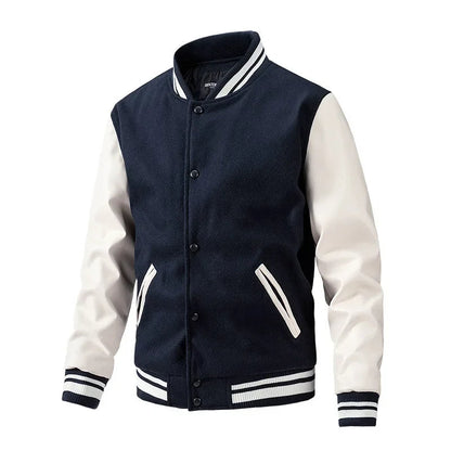 Funki Findz | Jackets | Men's Varsity Stand Collar Bomber Jacket