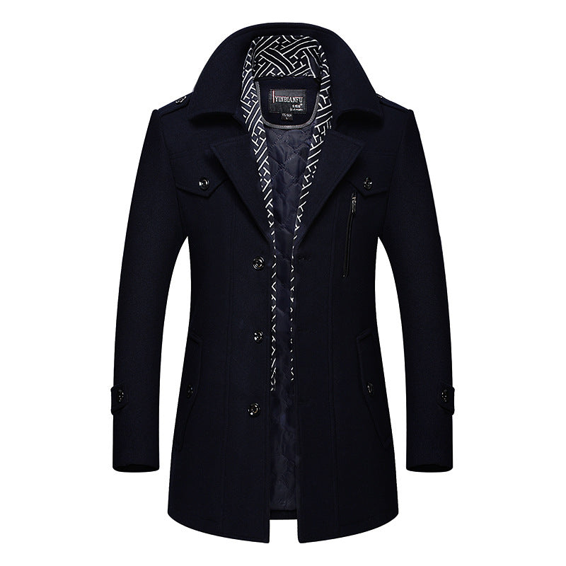 Funki Findz | Jackets | Men's Long Winter Warm Lined Dust Coat