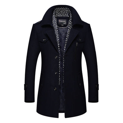 Funki Findz | Jackets | Men's Long Winter Warm Lined Dust Coat