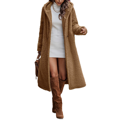 Funki Findz | Jackets | Women's Long Hooded Plush Jacket