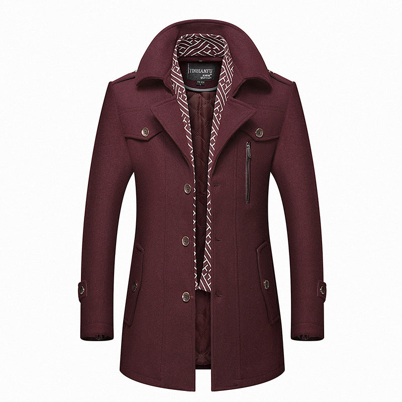 Funki Findz | Jackets | Men's Long Winter Warm Lined Dust Coat
