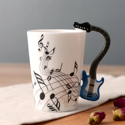 Funki Findz | Mugs | Guitar Handle Mug | Hand-Painted Cups
