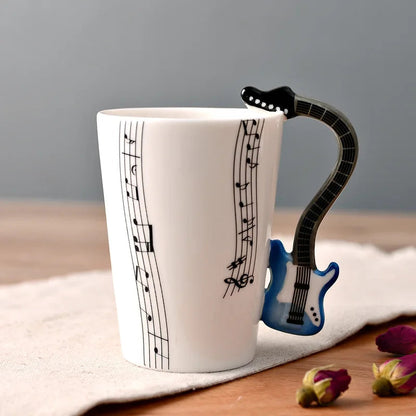 Funki Findz | Mugs | Guitar Handle Mug | Hand-Painted Cups
