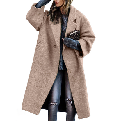 Funki Findz | Jackets | Women's Long Woolen Loose Overcoat