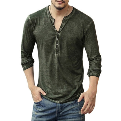 Funki Findz | Shirts | Men's Casual Long Sleeve V-Neck Tee Shirt