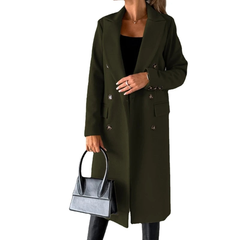 Funki Findz | Jackets | Women's Double Breasted Long Overcoat