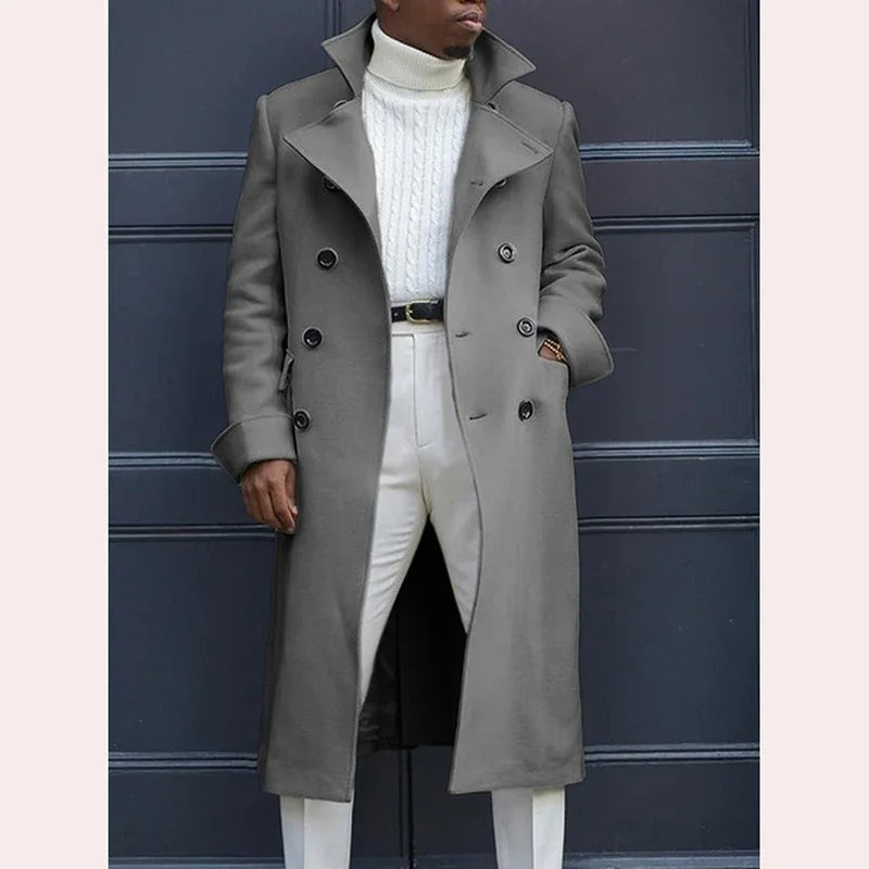 Funki Findz | Jackets | Men's Smart Double Breasted Dress Coat