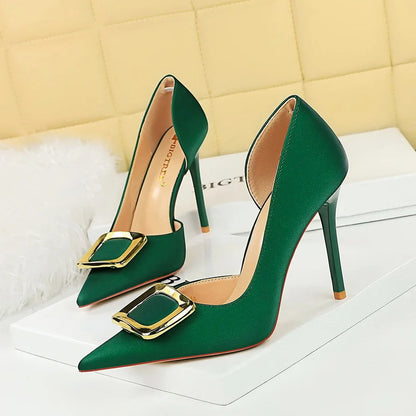 Funki Findz | Shoes | Women's Square Buckle Cut Out Pumps