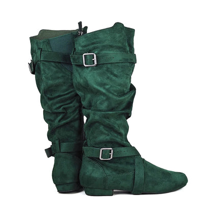 Funki Findz | Boots | Women's Line Dance Buckle Flat Boots