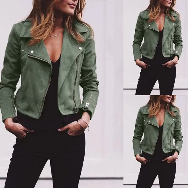 Funki Findz | Jackets | Women's Diagonal Zipper Short Jacket
