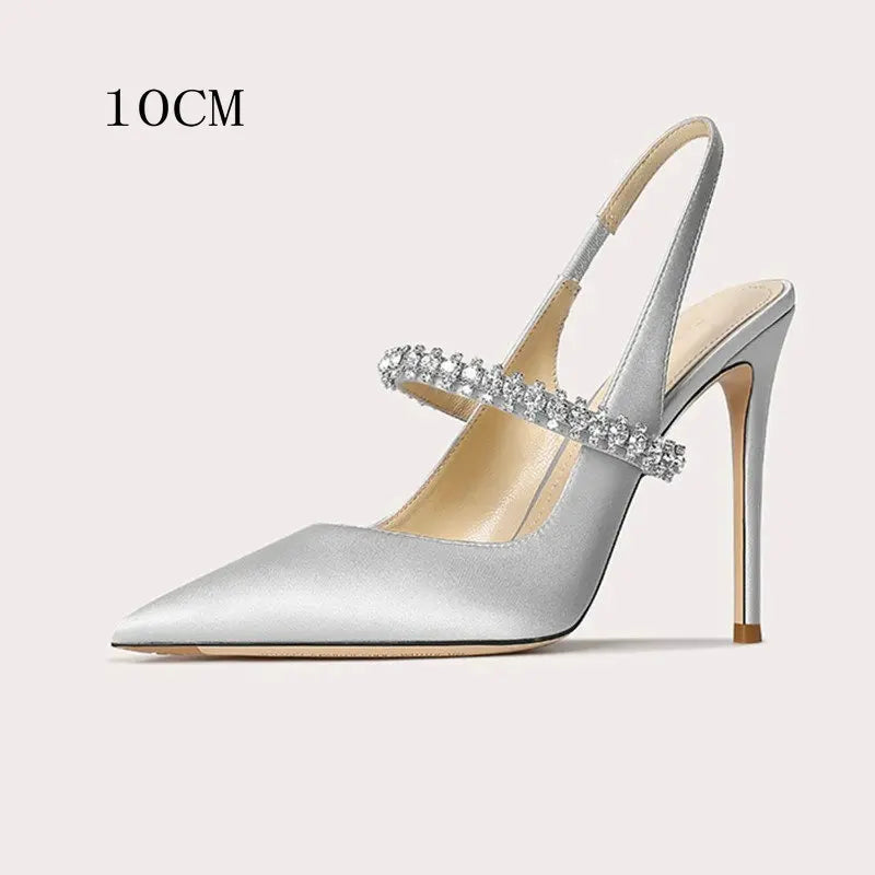 Funki Findz | Shoes | Women's Luxury Diamante Satin Stilettos