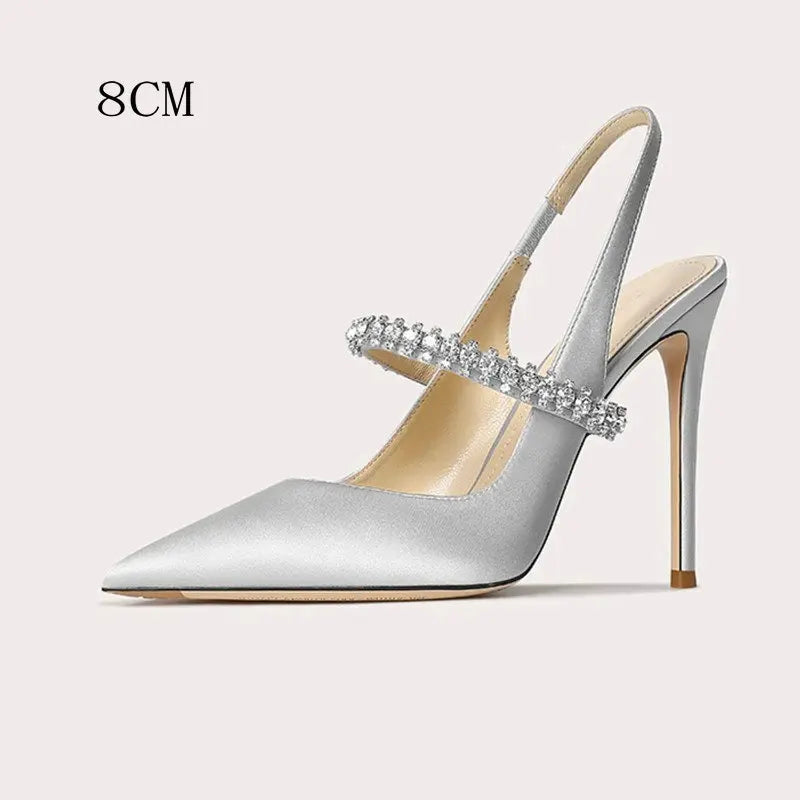 Funki Findz | Shoes | Women's Luxury Diamante Satin Stilettos