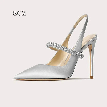 Funki Findz | Shoes | Women's Luxury Diamante Satin Stilettos