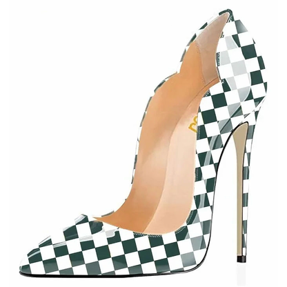 Funki Findz | Shoes | Women's Colored Checkered Patent High Heels