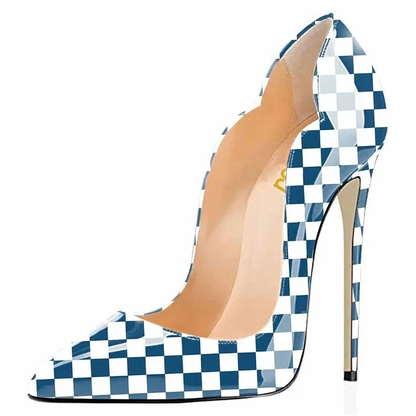 Funki Findz | Shoes | Women's Colored Checkered Patent High Heels