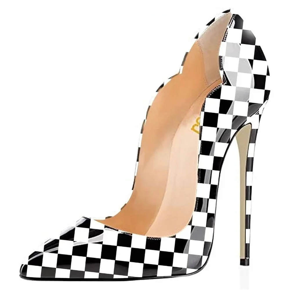 Funki Findz | Shoes | Women's Colored Checkered Patent High Heels