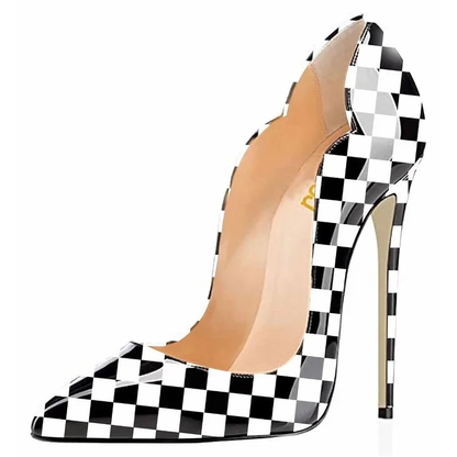 Funki Findz | Shoes | Women's Colored Checkered Patent High Heels