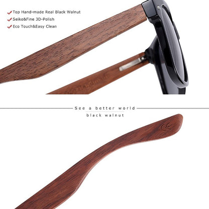 Funki Findz | Sunglasses | Unisex Black Walnut Wood Sunglasses