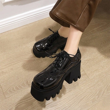 Funki Findz | Shoes | Women's British Walker Patent Platforms