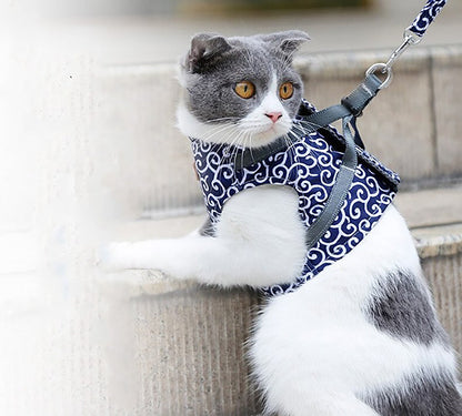 Funki Findz | Pet Harnesses | Cat Harness Walking Lead Vest Set