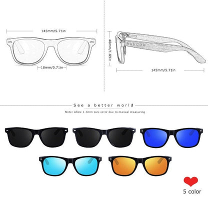 Funki Findz | Sunglasses | Unisex Black Walnut Wood Sunglasses