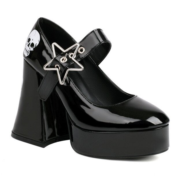 Funki Findz | Shoes | Women's Star Buckle Chunky Platforms