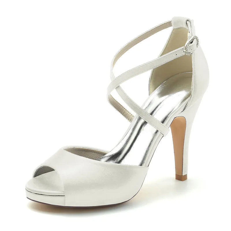 Funki Findz | Shoes | Women's Open Toe Cross Strap Stilettos