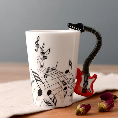 Funki Findz | Mugs | Guitar Handle Mug | Hand-Painted Cups